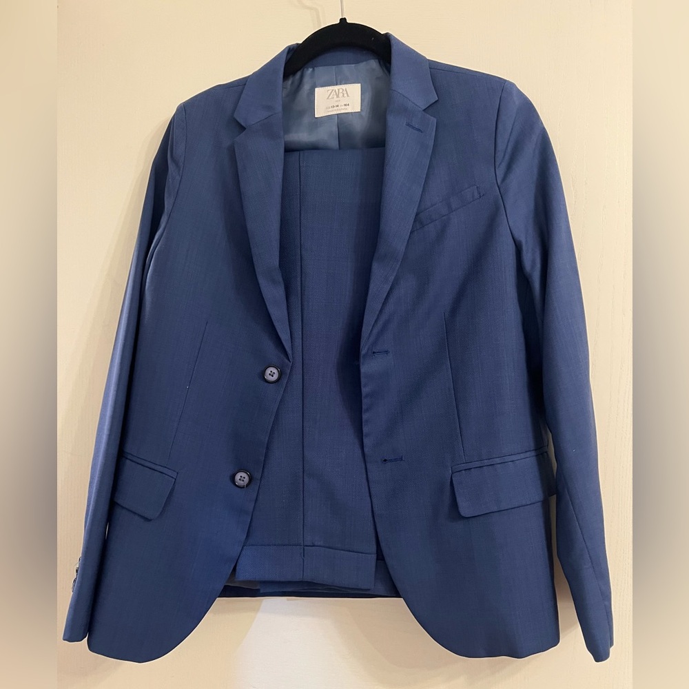 Zara Kids Navy Slim Fit suit size 13/14